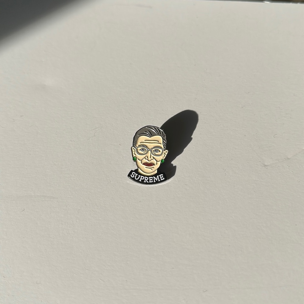 RBG Ruth Bader Ginsburg “Supreme” Pin